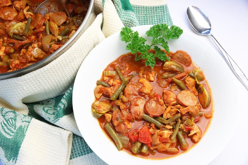 Low Carb Diabetic Recipe: Chicken Chorizo Gumbo