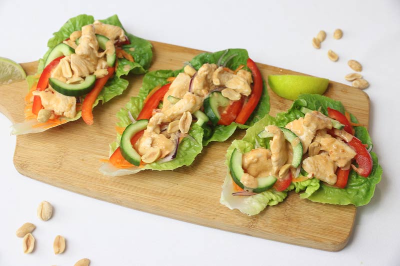 Satay Chicken Lettuce Cups | ©DMP