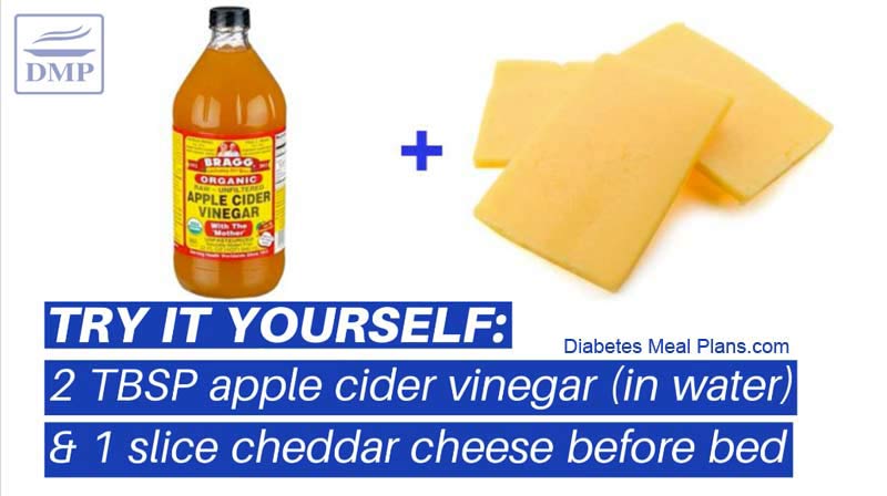 cheese and vinegar for morning blood sugar
