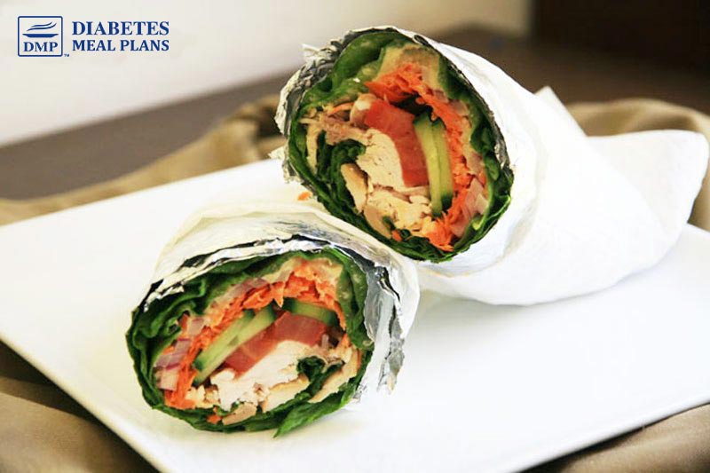 Chicken Lettuce Wrap: Diabetic Lunch Recipe