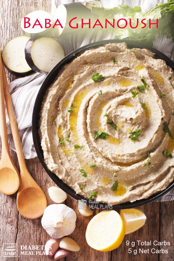 Low Carb Diabetic Snack: Baba Ghanoush