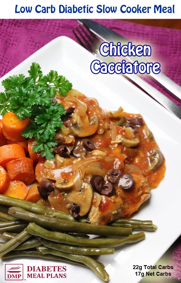 Easy slow cooker chicken cacciatore