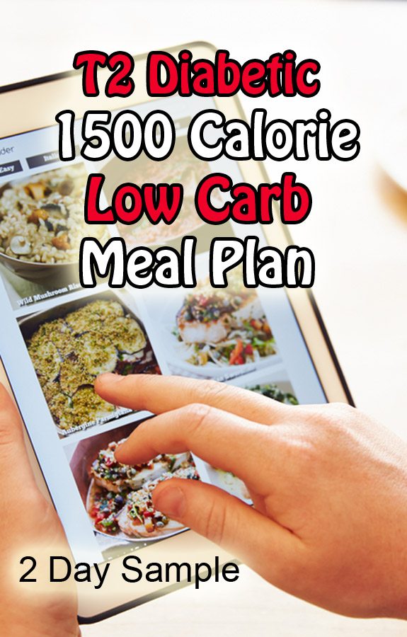 Type 2 diabetes 1500 calorie meal plan