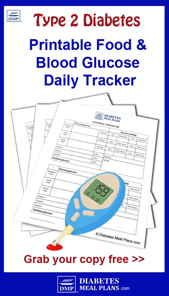 Grab your free food and blood glucose tracker here