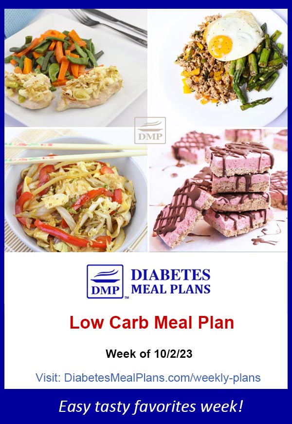 Diabetes Meal Plan: Menu Week of 10/2/23