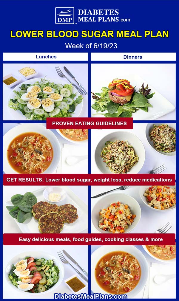 Diabetes Meal Plan: Menu Week of 6/19/23