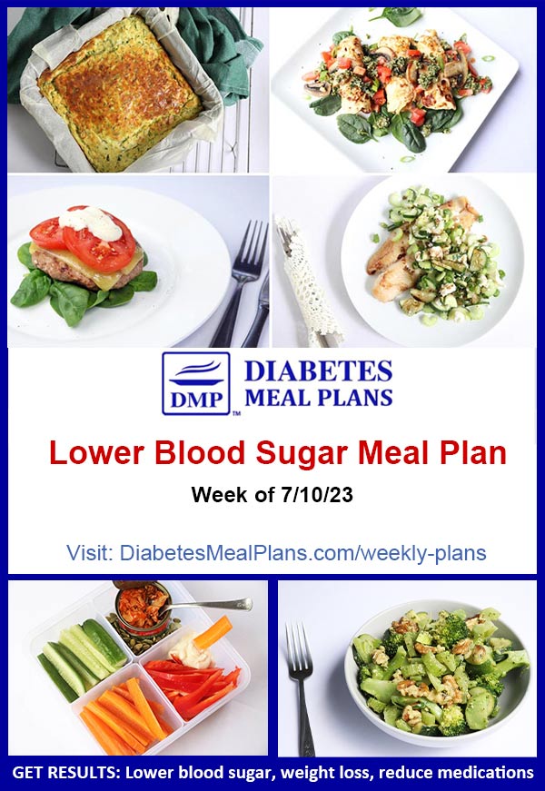 Diabetes Meal Plan: Menu Week of 7/10/23