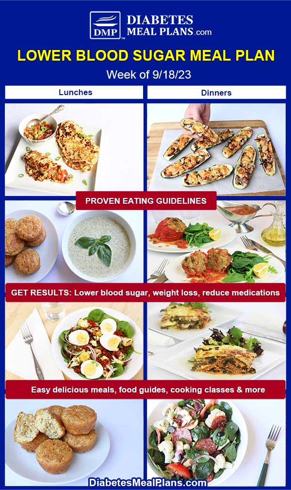 Diabetes Meal Plan: Menu Week Of 9/18/23