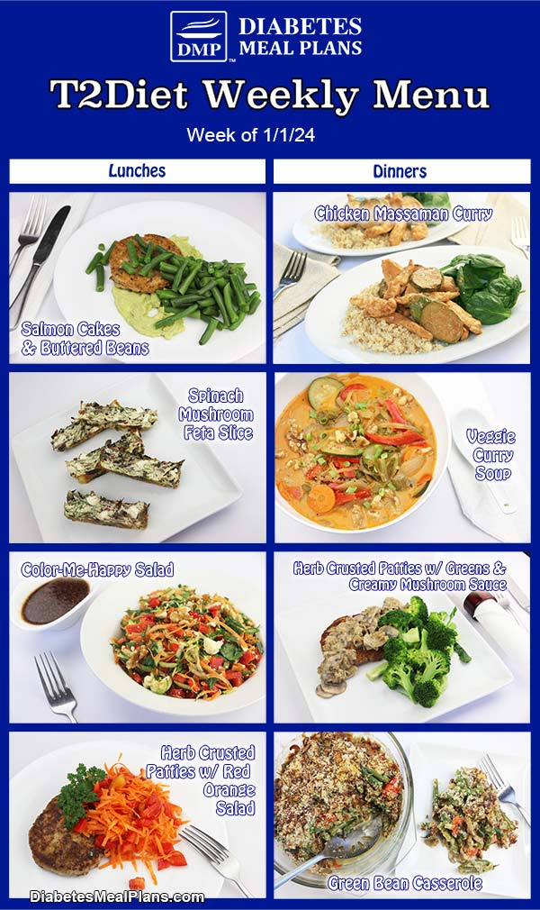 Featured diabetes meals: Week of 1-1-24